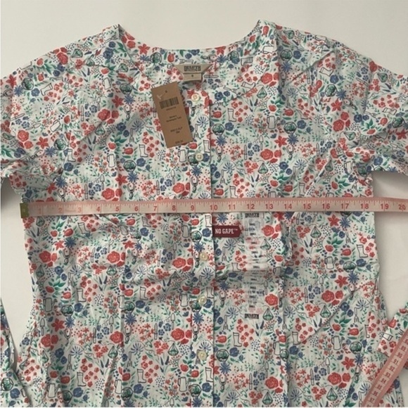 New Duluth Wrinkle Fighter Tunic Shirt Floral Garden Print - Picture 5 of 6